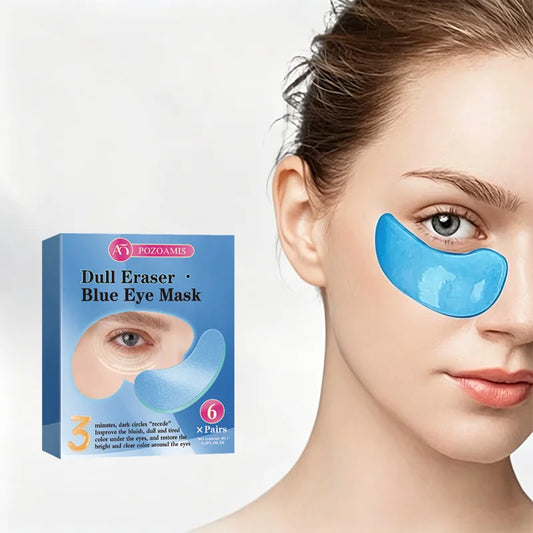 Blue eye masks are used for puffy eyes, dark circles, wrinkles, fine lines, and eye bags.