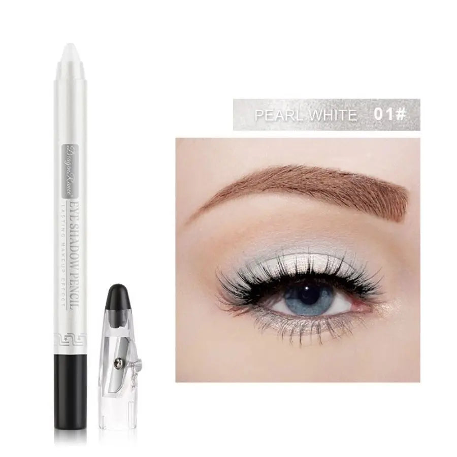 Eyeshadow Pen, Eyeliner Pen, Eyeshadow Stick, Eyeshadow Pen for Lower Eyelid, Pearlescent Eyeshadow Pen with Sharpener, Foaming Pen, Single-Color Eyeshadow Pen, Pearlescent Lower Eyelid Eyeshadow, Highlighter, Smudge-Proof