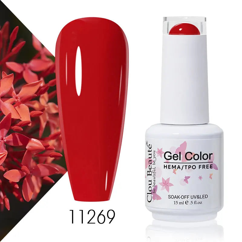 Clou Beaute Coffee Colors Nail Gel Polish HEMA/TPO FREE Soak off UV/LED 15ml Vernis Semi Permanent Nail Varnish 15ml Base Top