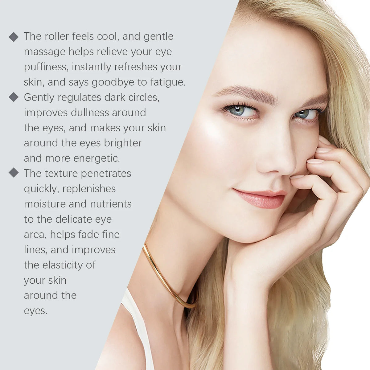 Coffee Eye Roll-On Serum - 10ml Depuff & Reduce Puffiness, Brighten & Nourish, Cooling Massage For Under-Eye Care