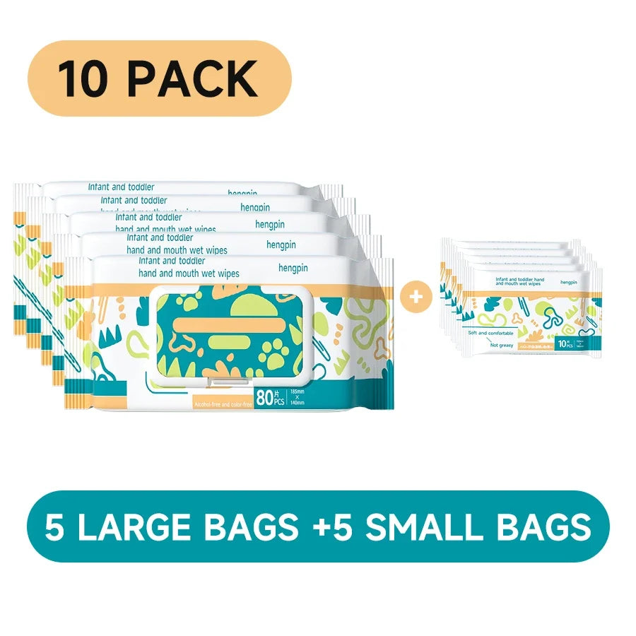 Baby Hand Face Wipes Fragrance-free Soft Thickened 100% Cotton Face Towel Make Disposable Wet Wipes For Hand Mouth Cleaning