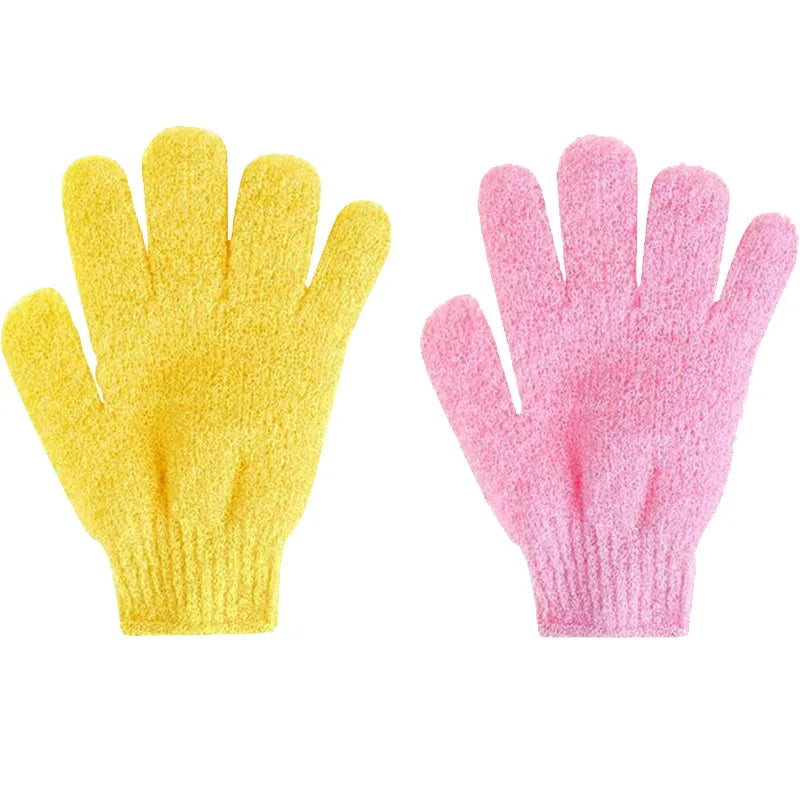 1/2Pcs Five Fingers Bath Gloves Peeling Exfoliating Household Shower Towel Scrub Body Wash Elastic Wipe Back Body Cleaning Tools