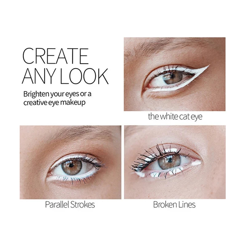 5pcs Menow Eyebrow Pencil White Mark Pen For Microblading Pmu  Waterproof and Soft White Eyeliner Pencil Eye Silkworm Brighten