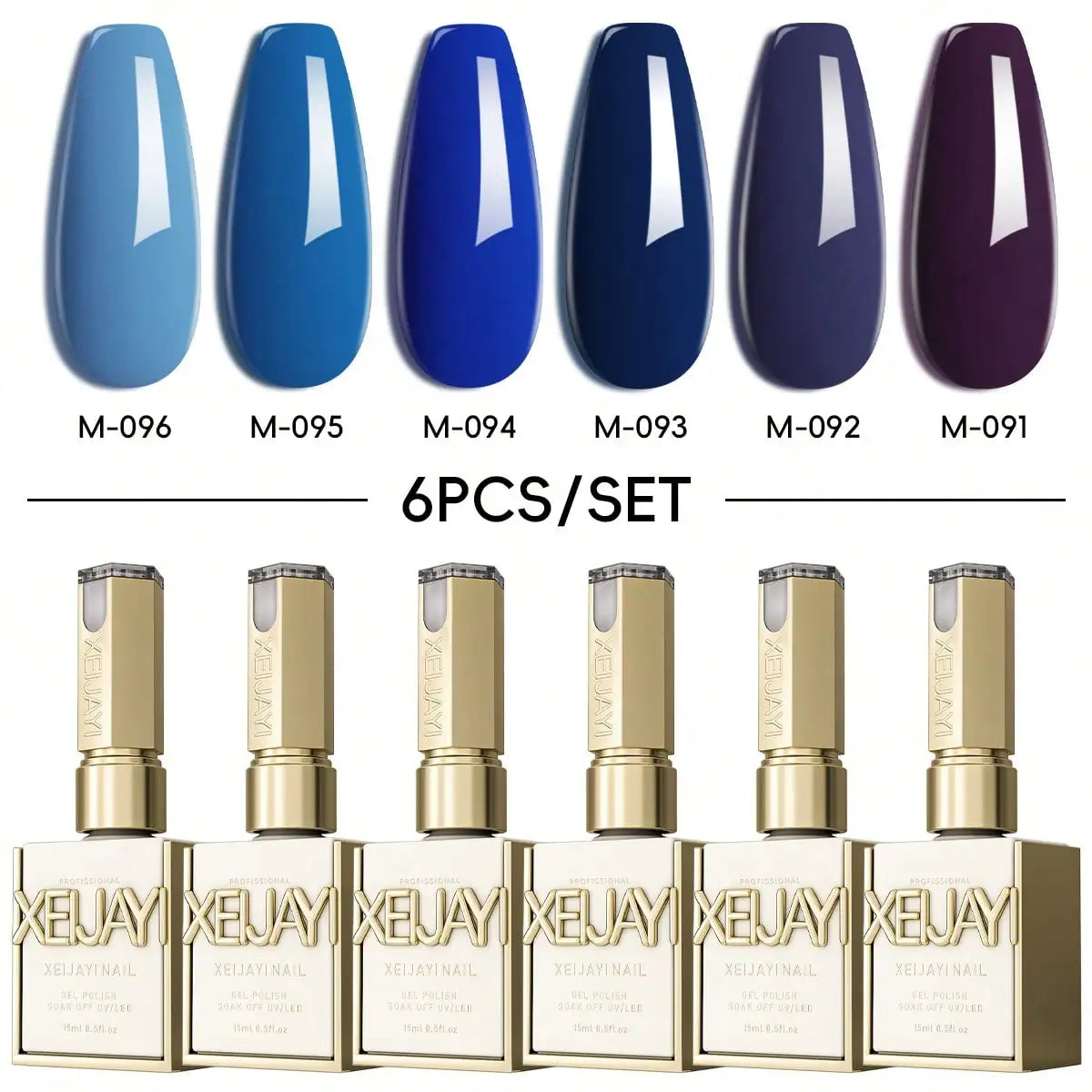 6-Color Gel Nail Polish Set, UV LED Soaking Nail Gel, Semi-Permanent, DIY Salon Quality Nail Art Gel For Spring And Summer