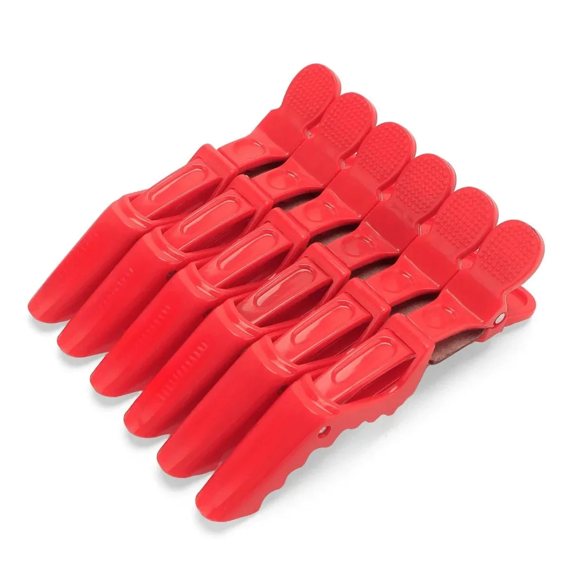 6Pcs Hairdressing Alligator Clip Salon Perm Hair Dye Plastic Hairpin Wig Clip Haircut Partition Styling Clip Supplies