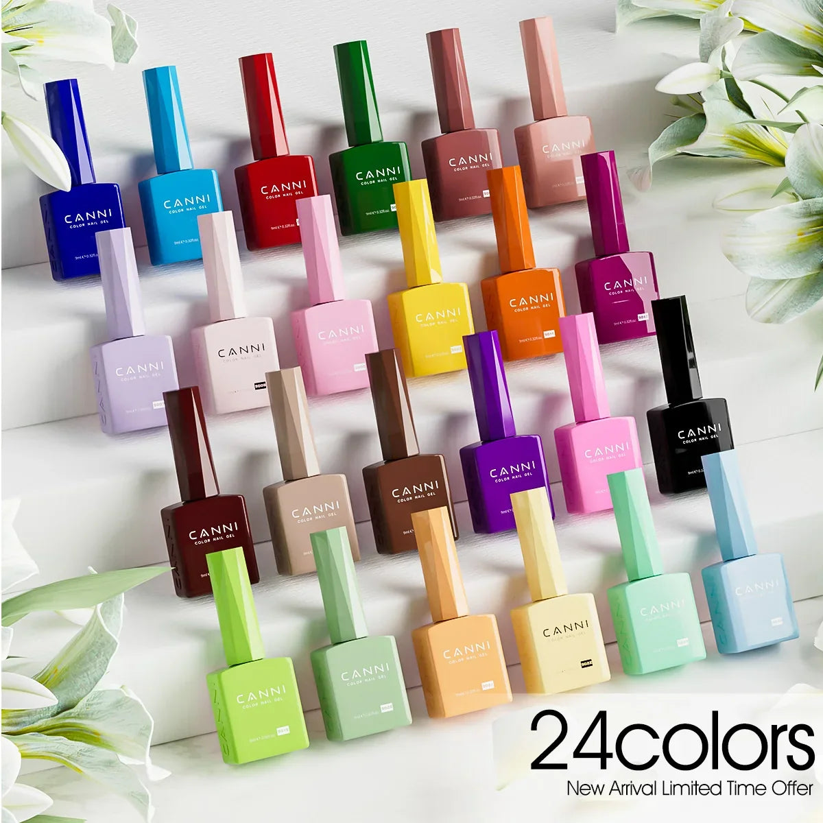 9ml CANNI CC8 HEMA FREE Nail Gel Polish Kit Nail Manicure Full Coverage Solid Color Summer Nails Soak off UV LED Nail Gel Set