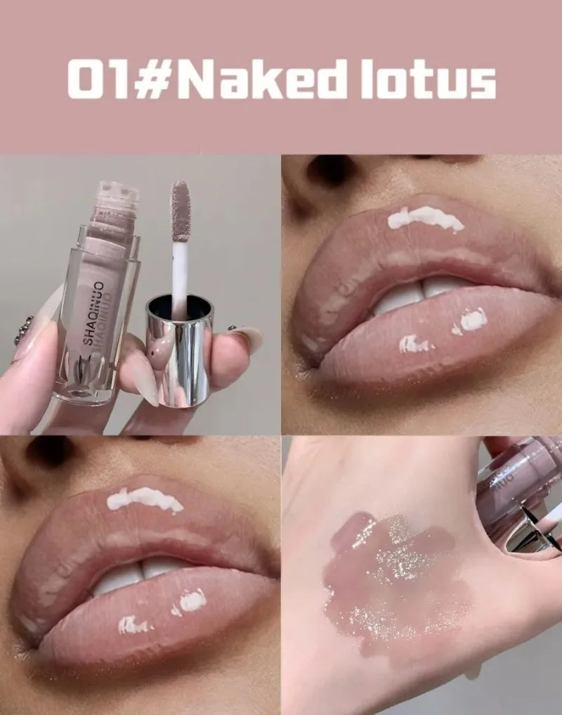 Black Gothic Lip Gloss Mirror Moist Matte Gothic Pure Black Silver Fine Flash Lip Glazed Low Saturation Lasting Lip Tint Makeup