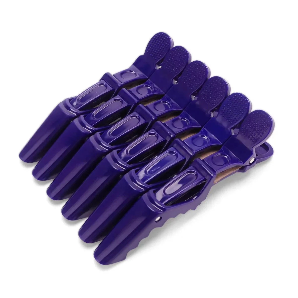 6Pcs Hairdressing Alligator Clip Salon Perm Hair Dye Plastic Hairpin Wig Clip Haircut Partition Styling Clip Supplies
