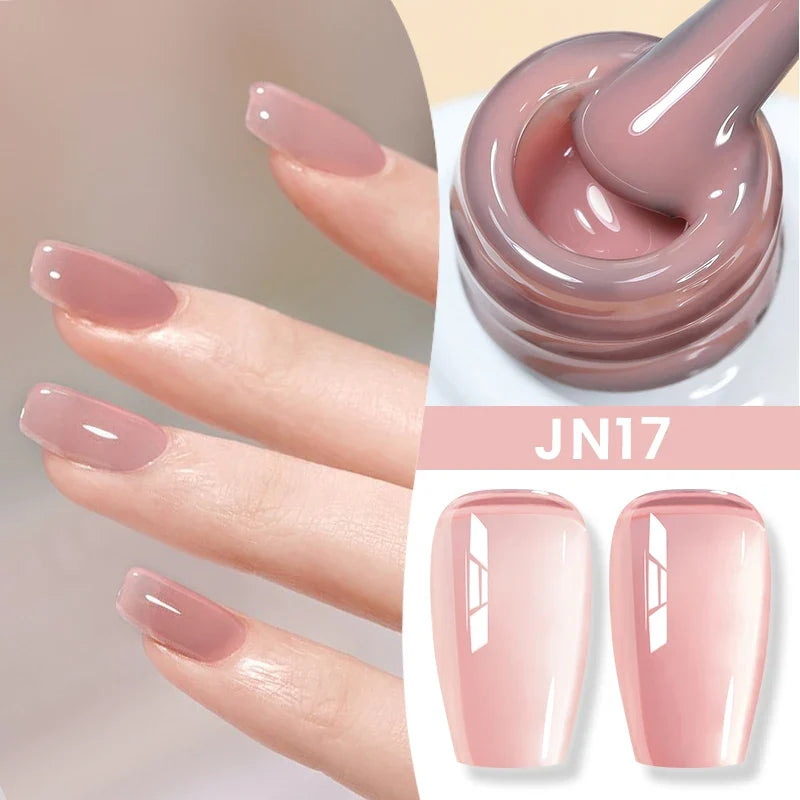BORN PRETTY 10ml Blood Red Jelly Transparent Gel Nail Polish Wine Red Winter Color Semi Permanent Soak Off UV LED Varnish