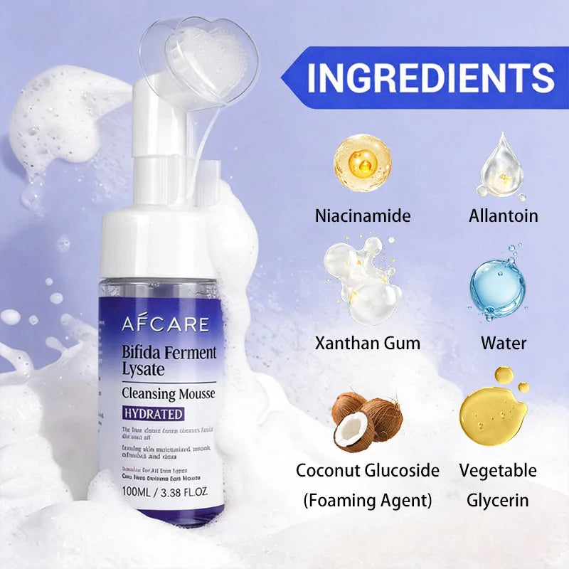 AFCARE Deep Clean Daily Cleanser Mousse Bifida Ferment Lysate Gentle Mouss For Sensitive Skin Refreshingly Soft Lightweight Foam