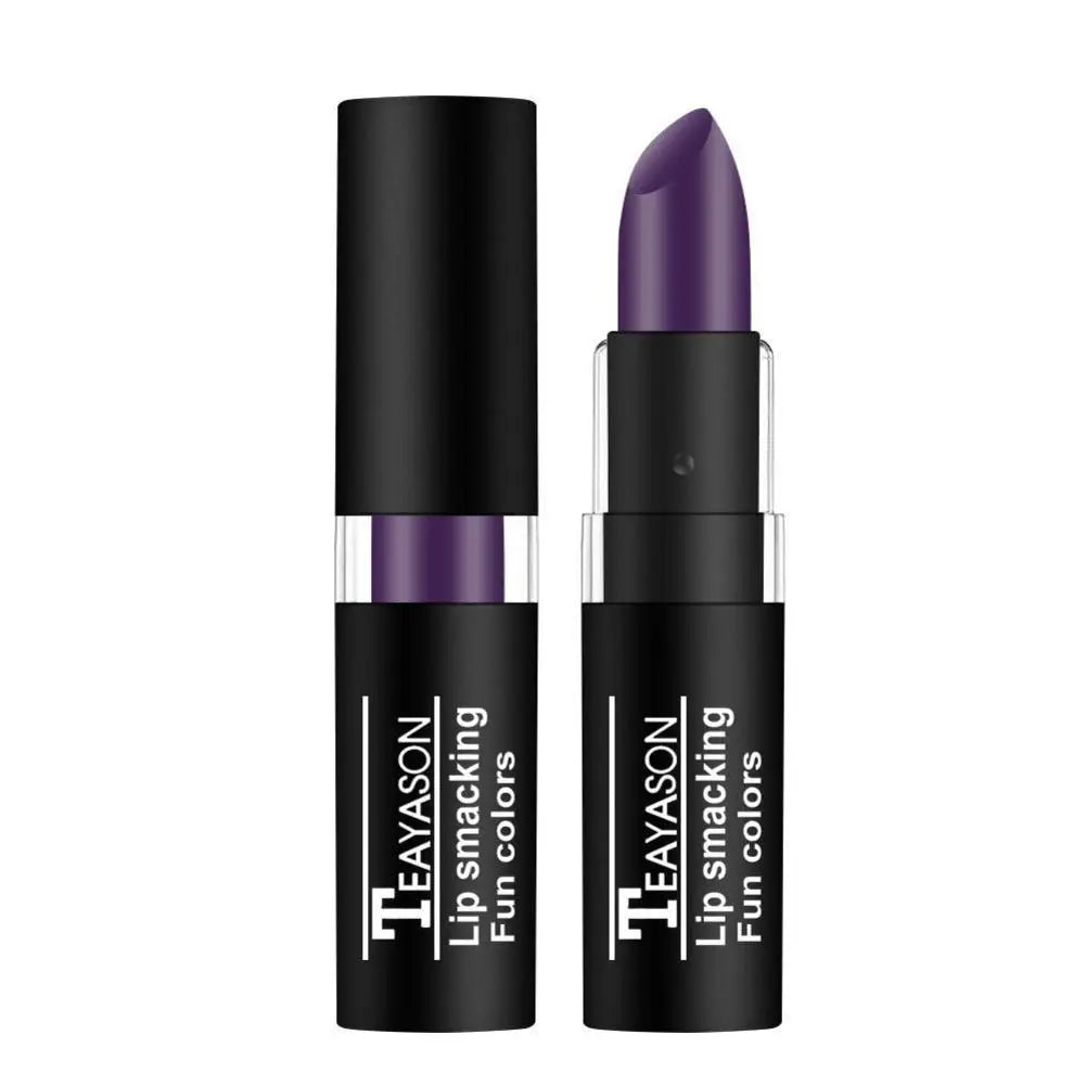Hot Sale Waterproof Velvet Matte Black White Lipstick Lasting Pigment Green Purple Lipstick Christmas Halloween Party Lip Makeup