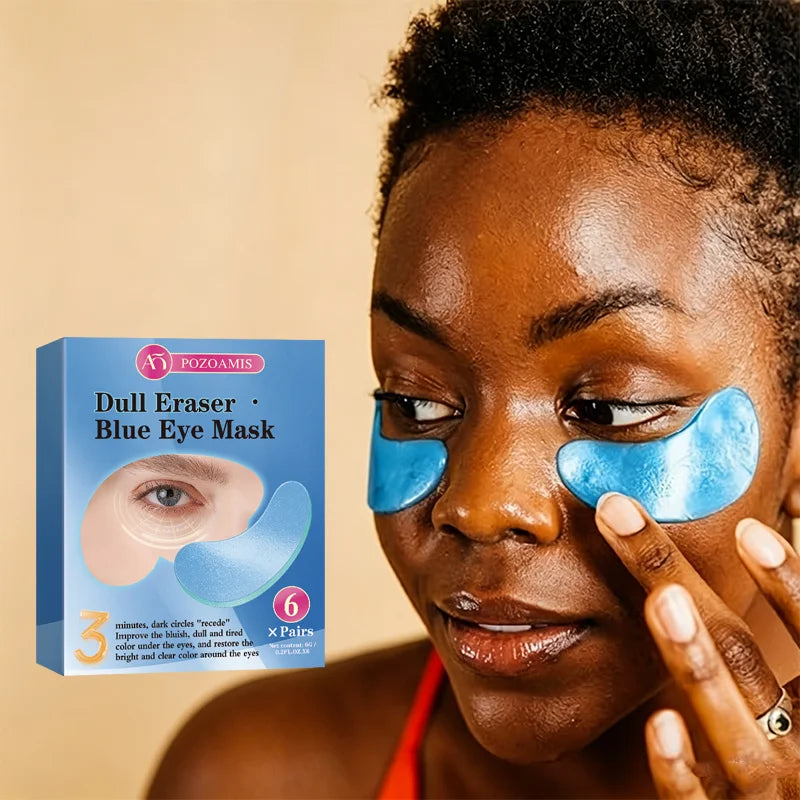 Blue eye masks are used for puffy eyes, dark circles, wrinkles, fine lines, and eye bags.