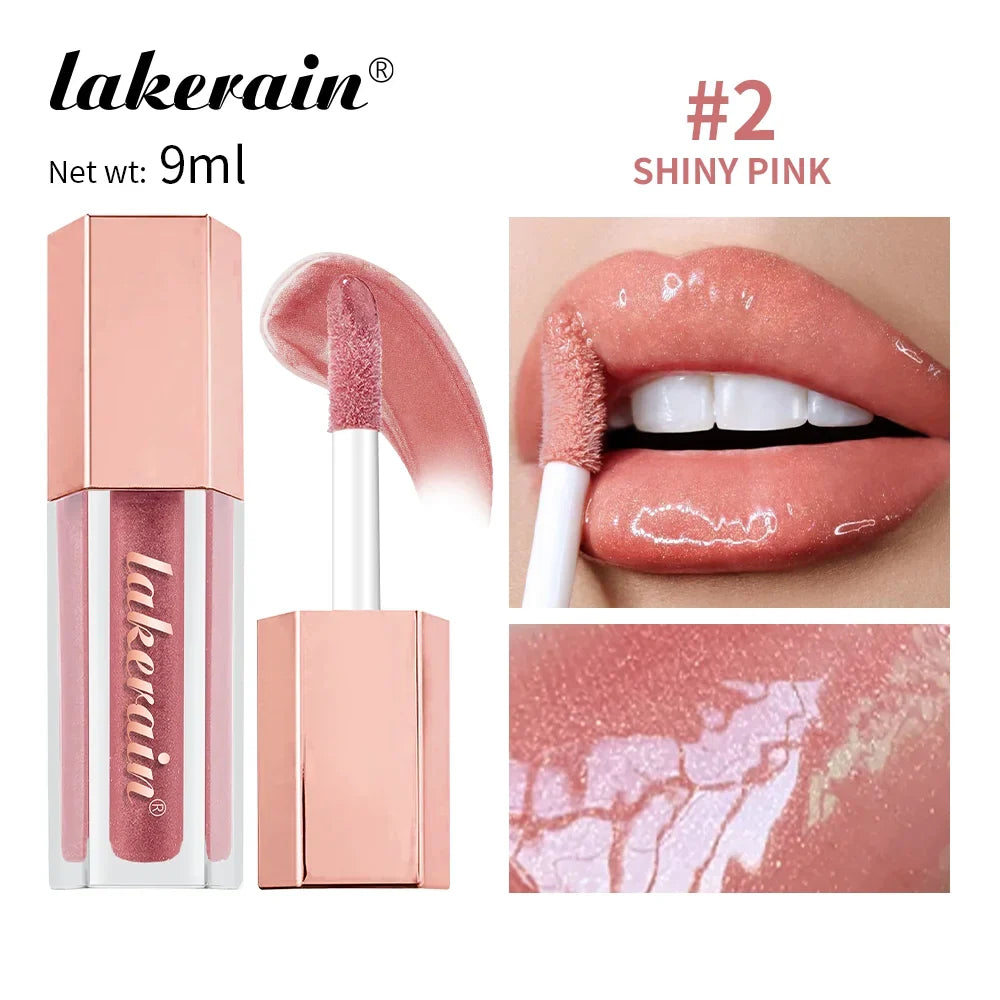 Diamonds Glitter Gloss Universal Lip Luminizer 8 Colors Lip Gloss Non-sticky Moisturizing Plumper Long Lasting Glitter Liquid
