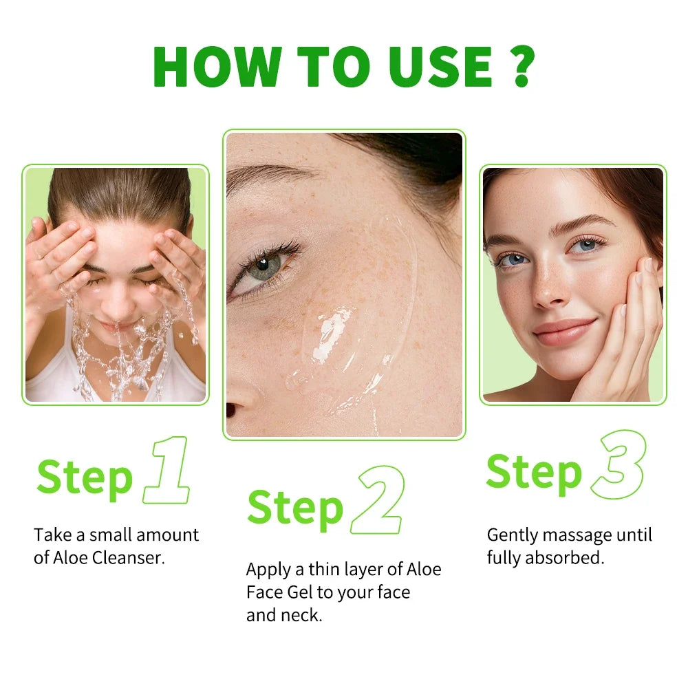 Aloe Vera Gel Lightening Moisturizing Soothing Natural Organic Aloe Vera Gel Reduce Redness Hydrate Exfoliation Skincare