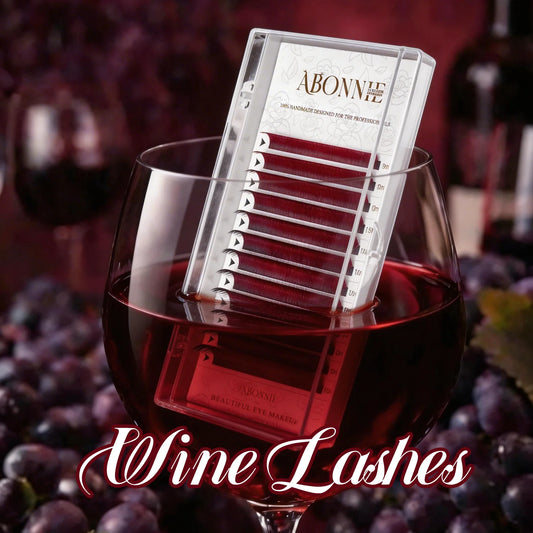 ABONNIE Burgundy Lashes Wine Red Colored Classic Eyelash Extensions Ombre Colorful Lashes