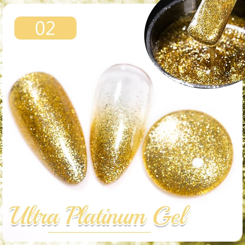 7.5ML Aurora Starlit Cat Eye Gel Nail Polish Rainbow Glitter Galaxy Cat Magnetic Nail Art Gel Soak Off UV Semi-Permanent Varnish