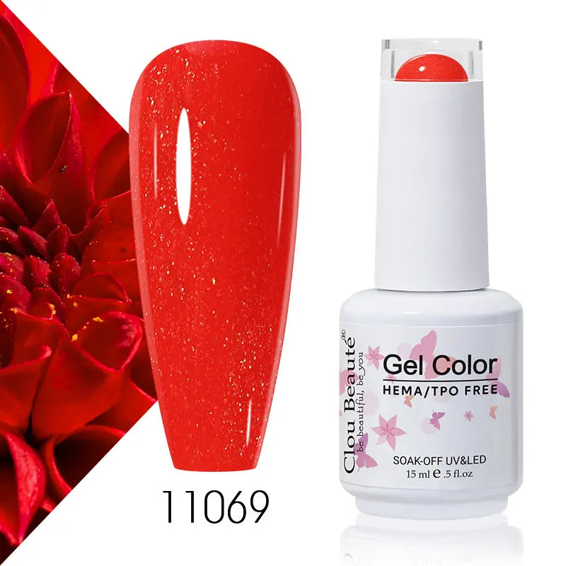 Clou Beaute Coffee Colors Nail Gel Polish HEMA/TPO FREE Soak off UV/LED 15ml Vernis Semi Permanent Nail Varnish 15ml Base Top