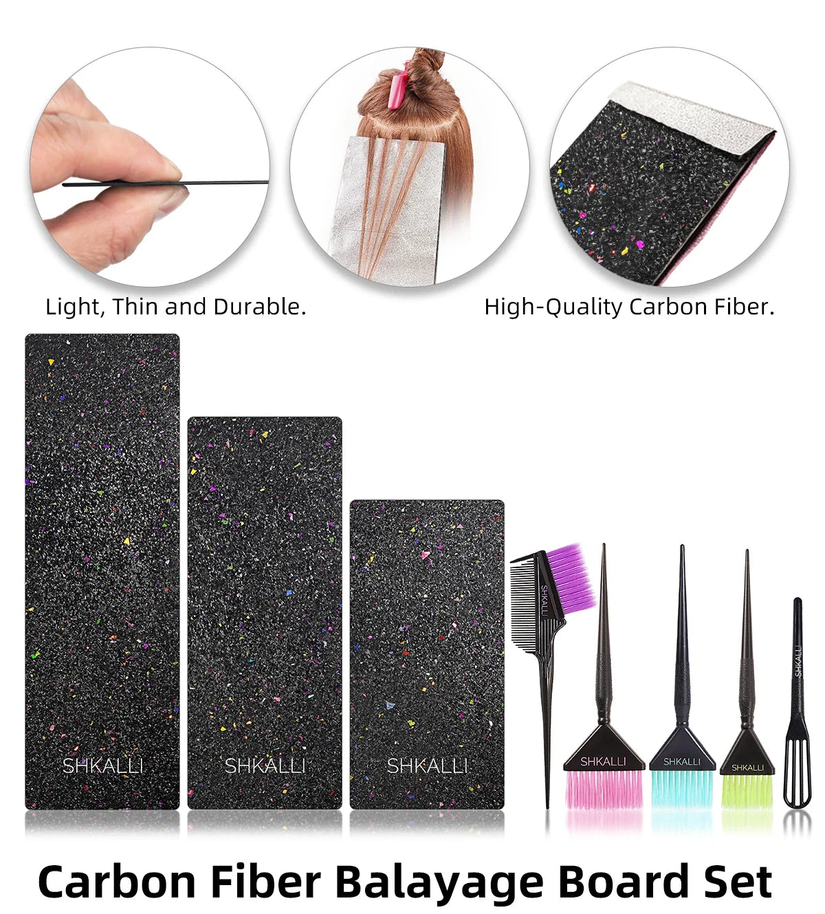 Forged Carbon Fiber Hair Salon Board Set for Barber Hairdresser Design Styling Tools Accessories and Hair Coloring Dyeing Board