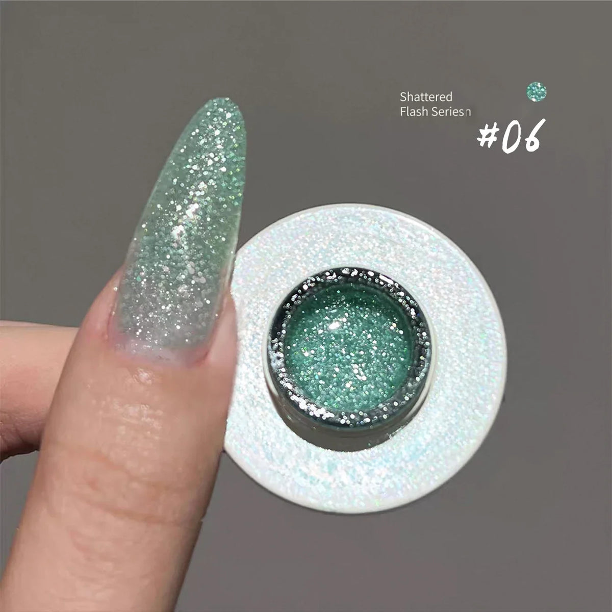 1-12pcs WS Summer Autumn Nails Flashing Reflective Disco Pink Blue White Broken Diamond Gel Nail Polish Nail Art Nail Supplies