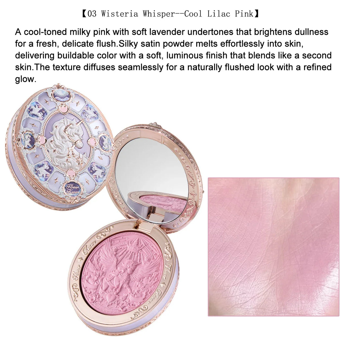 Flower Knows Knight Unicorn Makeup Set Eyeshadow Blush Lipstick Loose Powder Long Lasting Fantasy Princess Beauty Kit Cosmetics