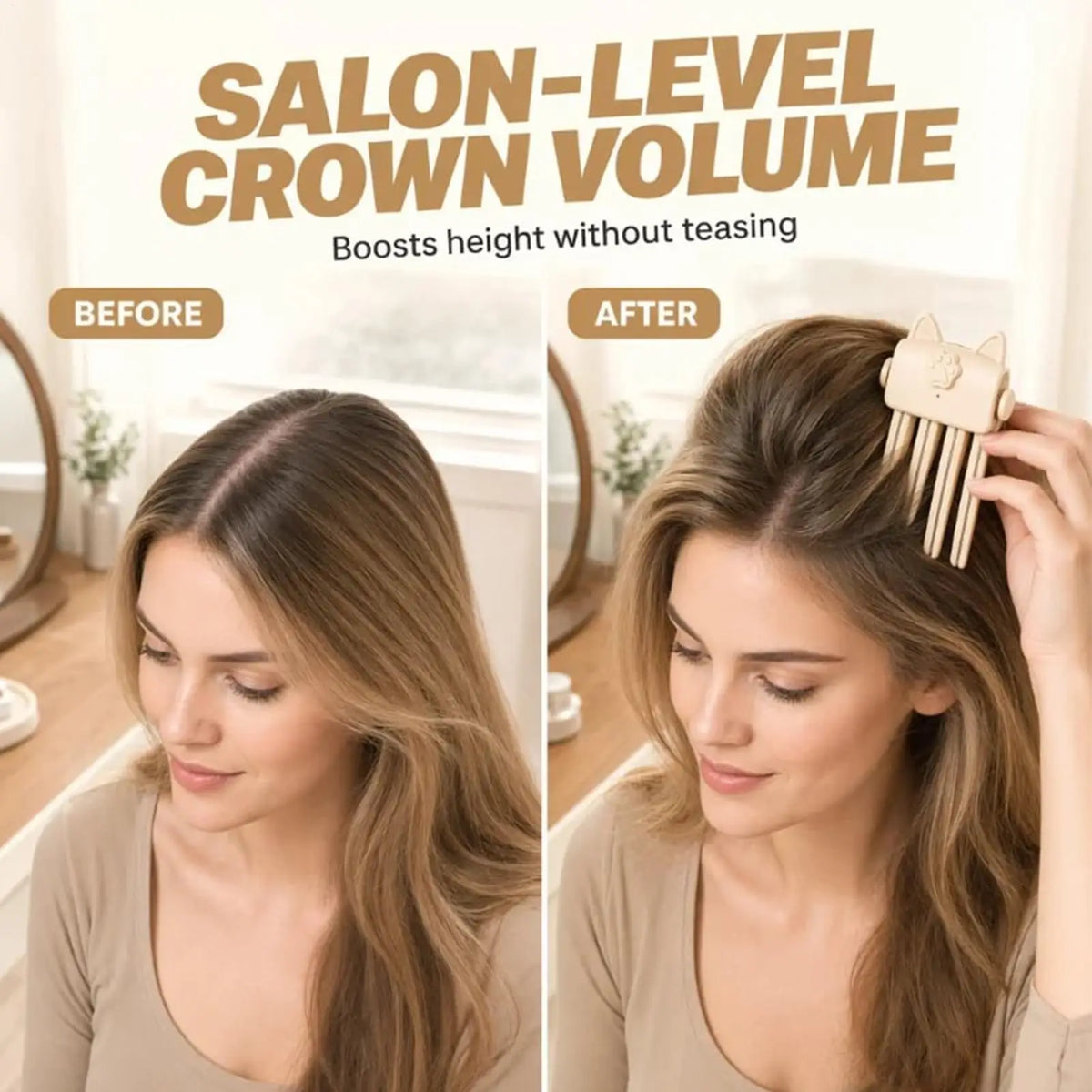 Hair Root Volumizer Electric Heated Clip Type  Rechargeable Crown Lifter Styling Tool for Flat Hair Daily Travel Hair Clips