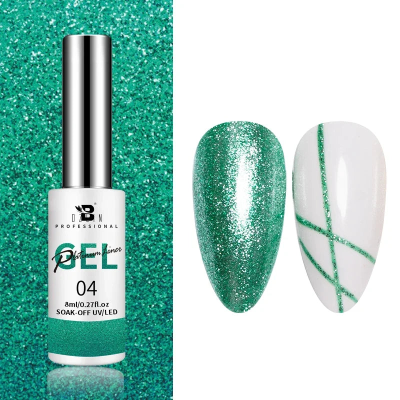AWStorG 5ML Super Silver Metallic Gel Nail Polish Metal Effect Painting Gel Chromes Varnis Semi Permanent for Nail DIY