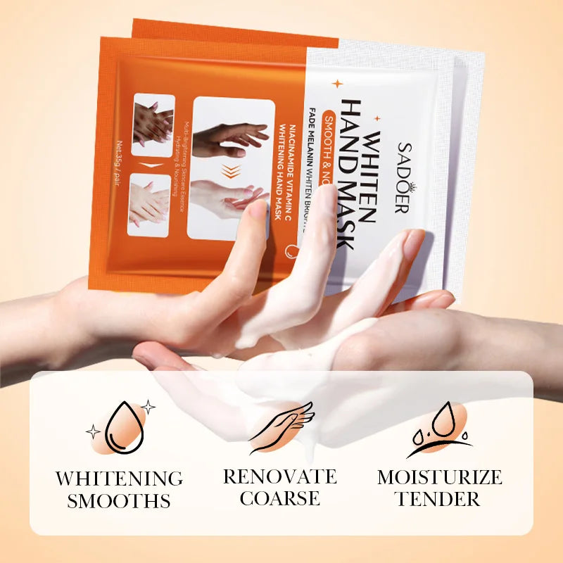 1/2/5 Pairs SADOER Niacinamide Hand Mask Hands peel barb Repair Moisturizing Nourishing Brightening Hand Gloves Hands Skin Care