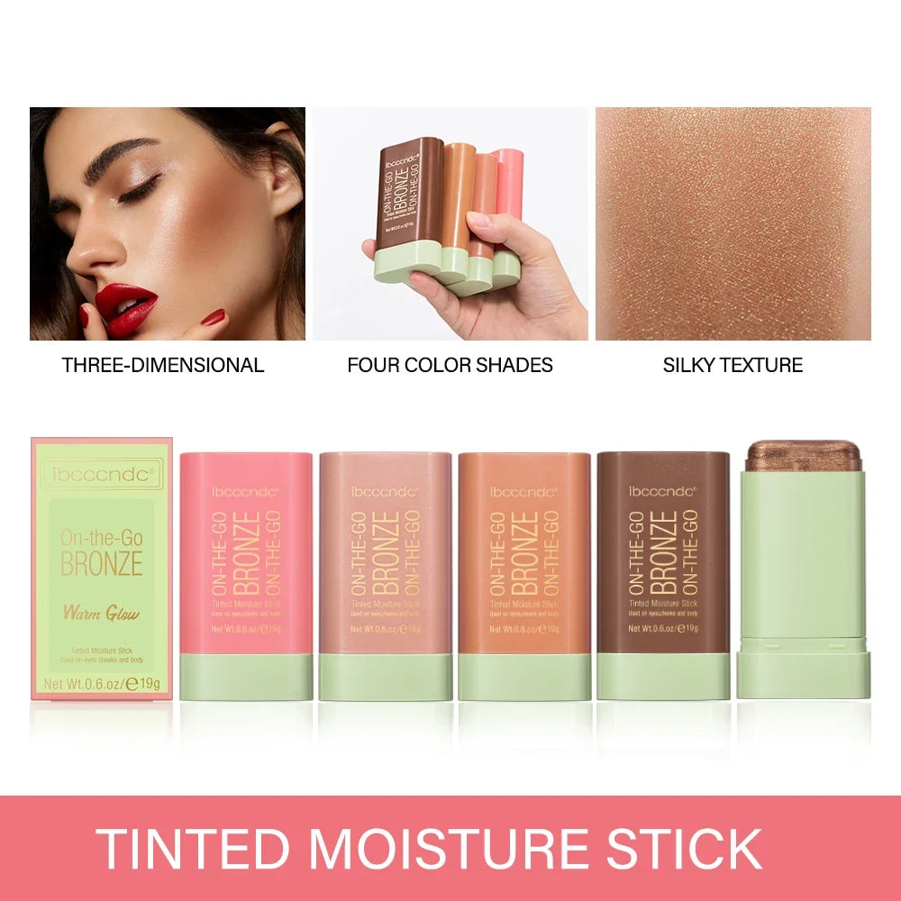 4 Colors Contour Bronzer Stick Long Lasting Moisturizing Contouring Face Body Multi-use Shading Stick Cosmetics Korean Makeup