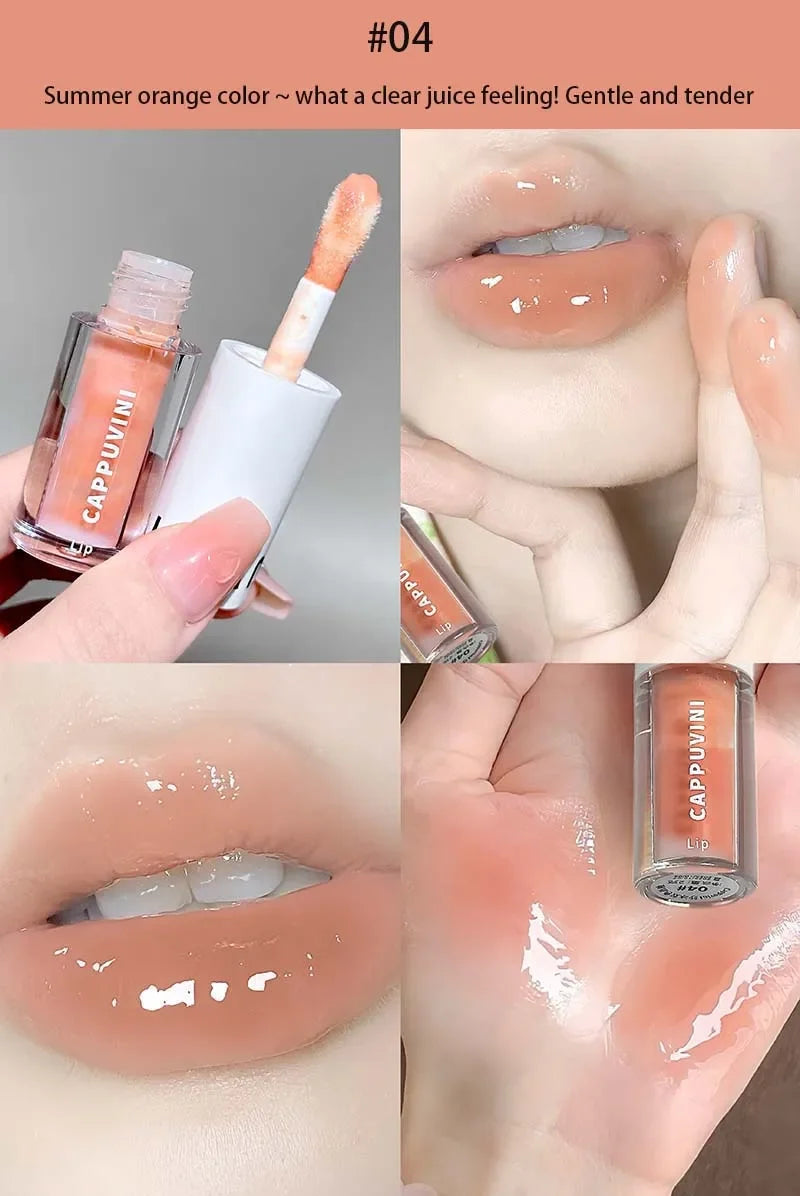 Clear Grey Purple Lip Gloss Temperature Changing Waterlight Mirror Lip Glaze Crystal Tint Plumper Moisturizing Lip Oil Makeup