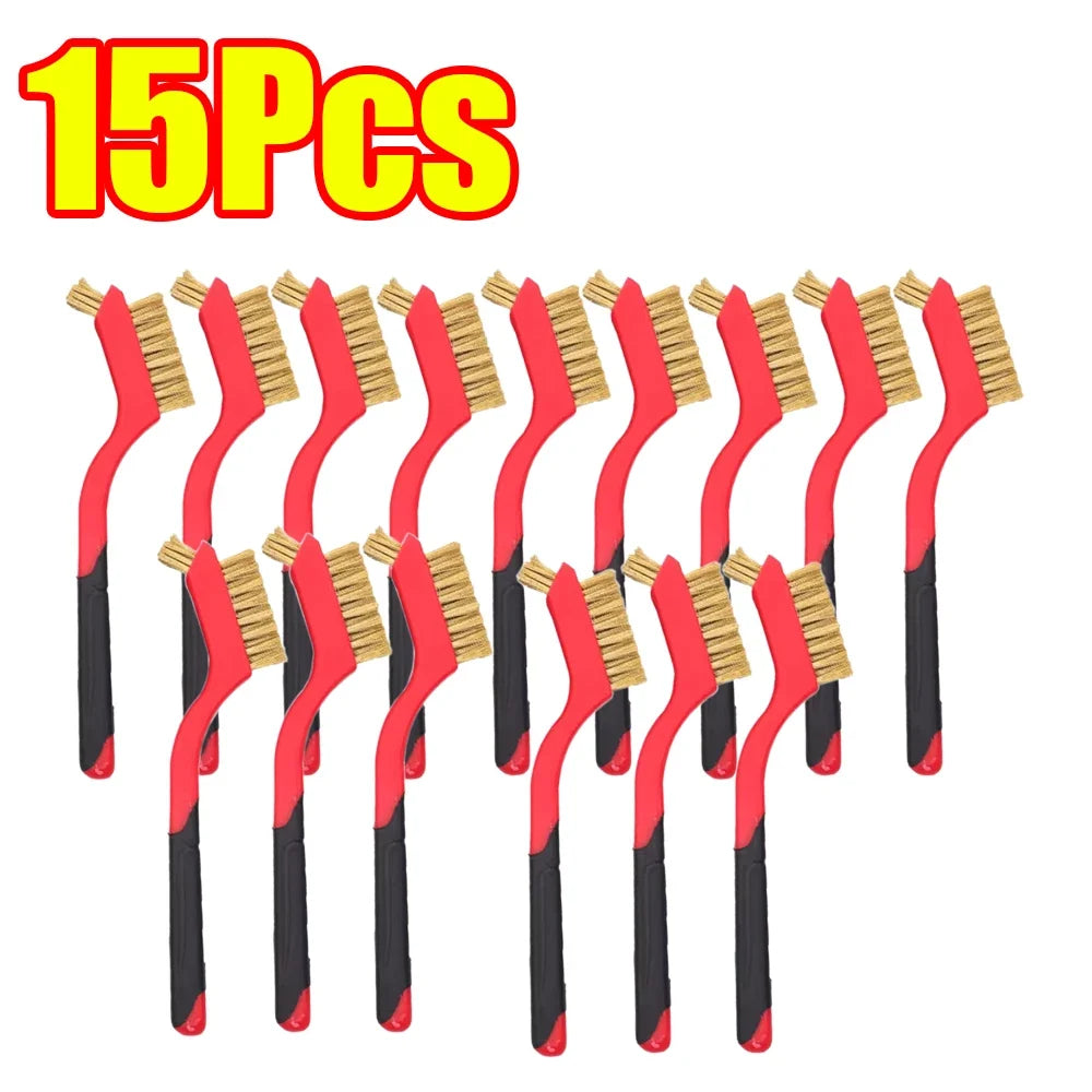 3-45Pcs Brass Cleaning Brush Metal Brass/Stainless Steel/Nylon for Gas Hoods Grease and Stain Removal Cooktop Cleaning Tool