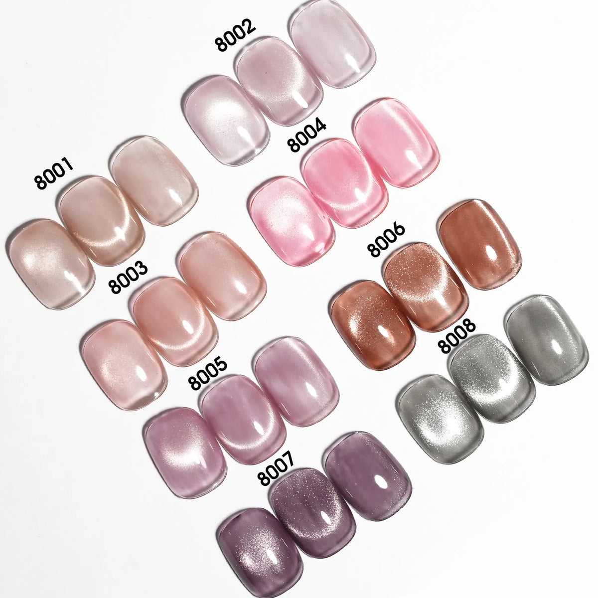 CANNI VIP Kit Hema Free Nail Gel Polish Crystal Cat Eye Sparkle Diamond Semi Permanent Soak Off UV LED Gel Varnish 9ml*8pcs