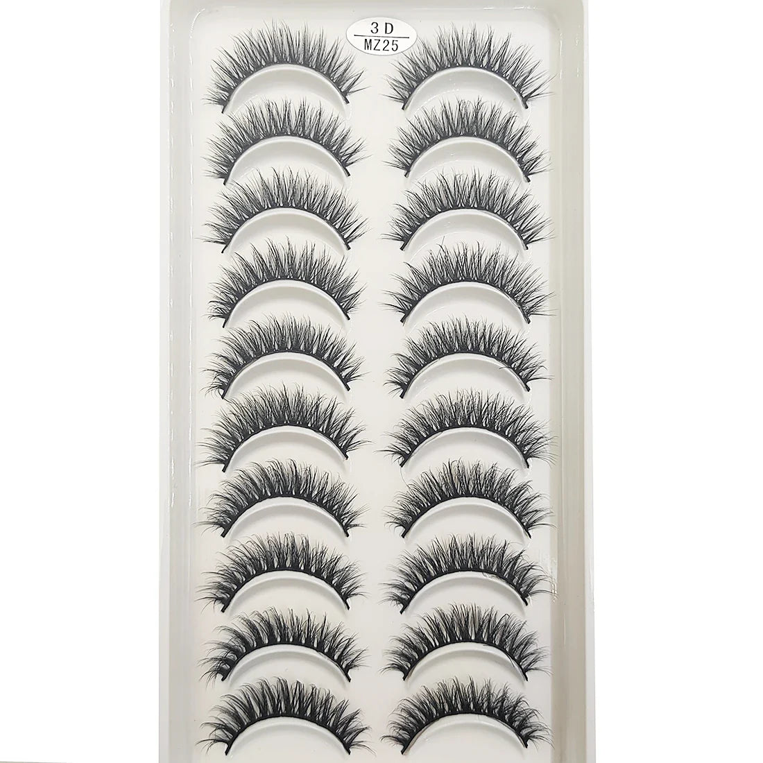 20 Style 10 Pairs Natural 3d Mink Lashes Soft False Eyelashes Cross Messy Dense Eye Lashes Extension Makeup Faux Cils Maquillaje