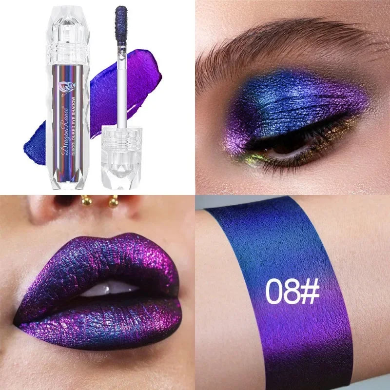 Chameleon Liquid Eyeshadow Metal Chameleon Makeup Lipgloss Shimmer Pigment Glitter Eye Shadow Lipstick Shine Diamond Eyeshadow