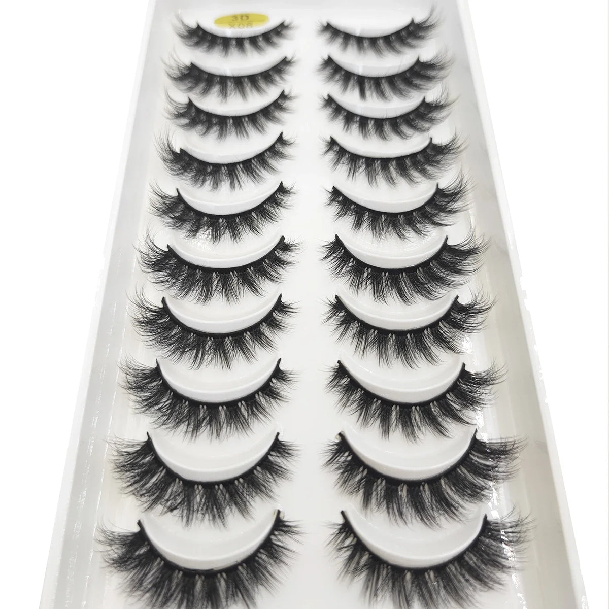 20 Style 10 Pairs Natural 3d Mink Lashes Soft False Eyelashes Cross Messy Dense Eye Lashes Extension Makeup Faux Cils Maquillaje
