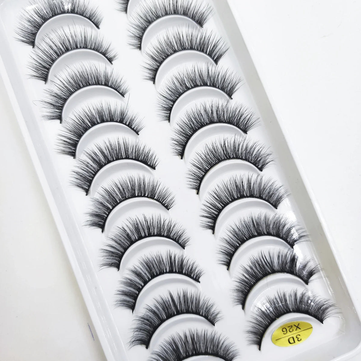 20 Style 10 Pairs Natural 3d Mink Lashes Soft False Eyelashes Cross Messy Dense Eye Lashes Extension Makeup Faux Cils Maquillaje