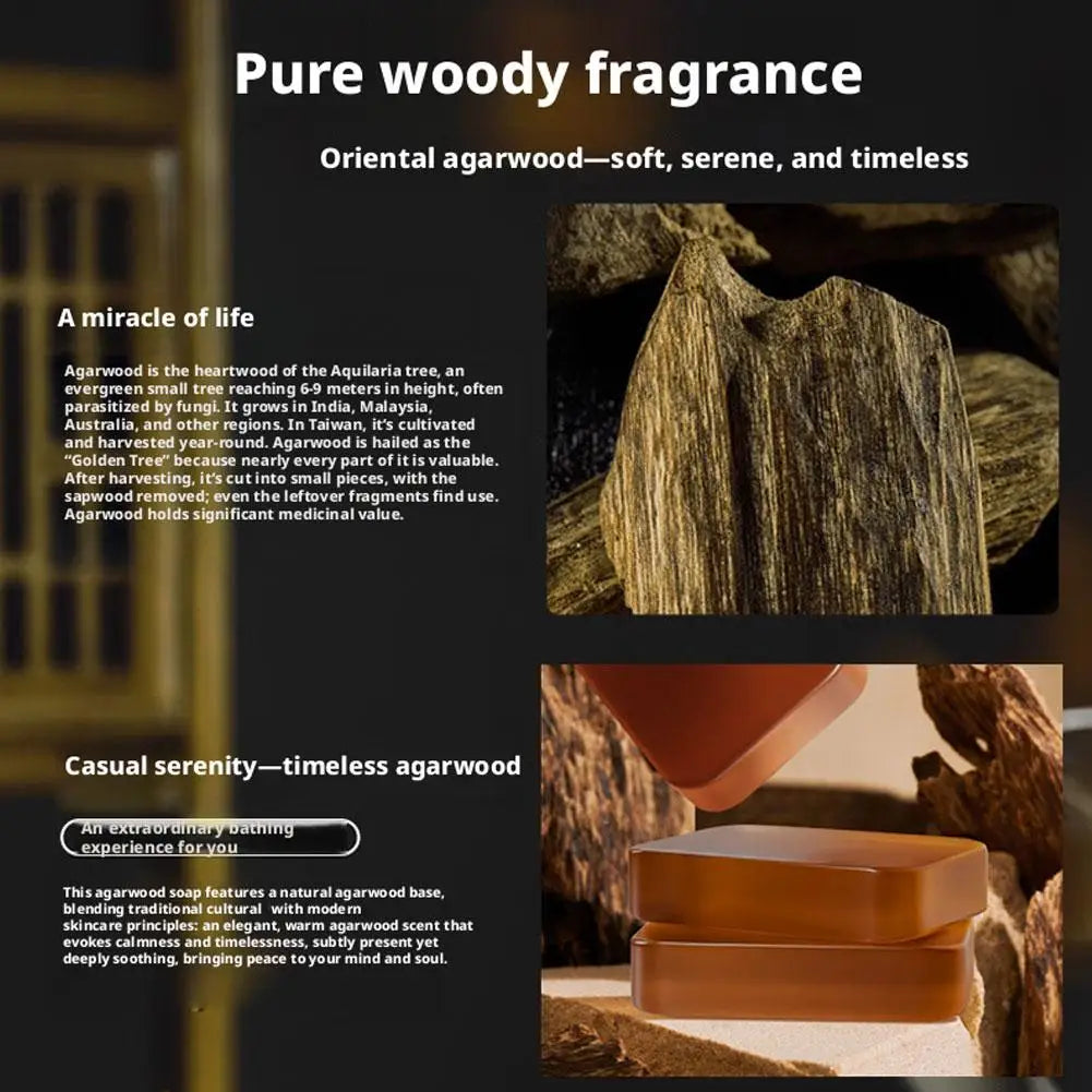 Amino Acids Handmade Soap Agarwood Essential Oil Soap Cleanses The Face Hair Bathes The Whole Body Deep Cleansing & Oil Control