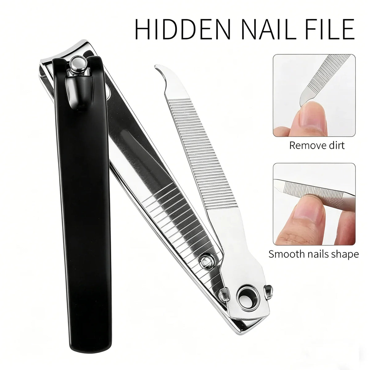 High Quality Carbon Steel Nail Clipper And Trimmer with Nail Files for Toenails And Finger Nails Cutter Manicure Nail Tools
