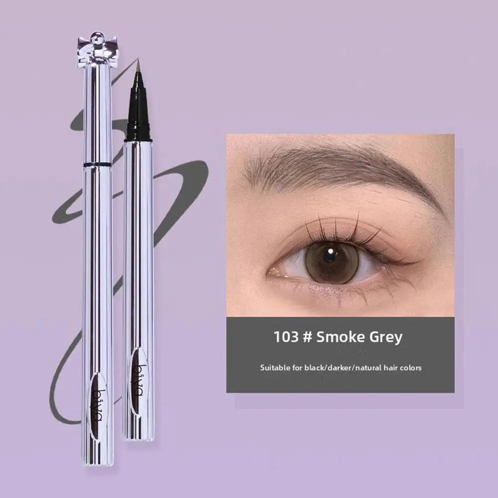 Biya Microblade Liquid Eyebrow Pen Waterproof Sweatproof Long-Lasting Brow Pencil 0.8g Ultra-Fine Tip Long-Lasting Eye Brow Make