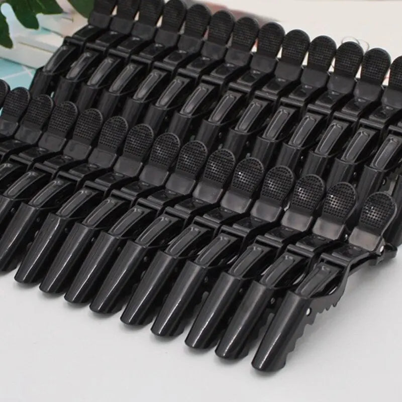 6-12Pcs Hairdressing Alligator Clip Salon Perm Hair Dye Plastic Hairpin Wig Clip Haircut Partition Styling Clip Supplies