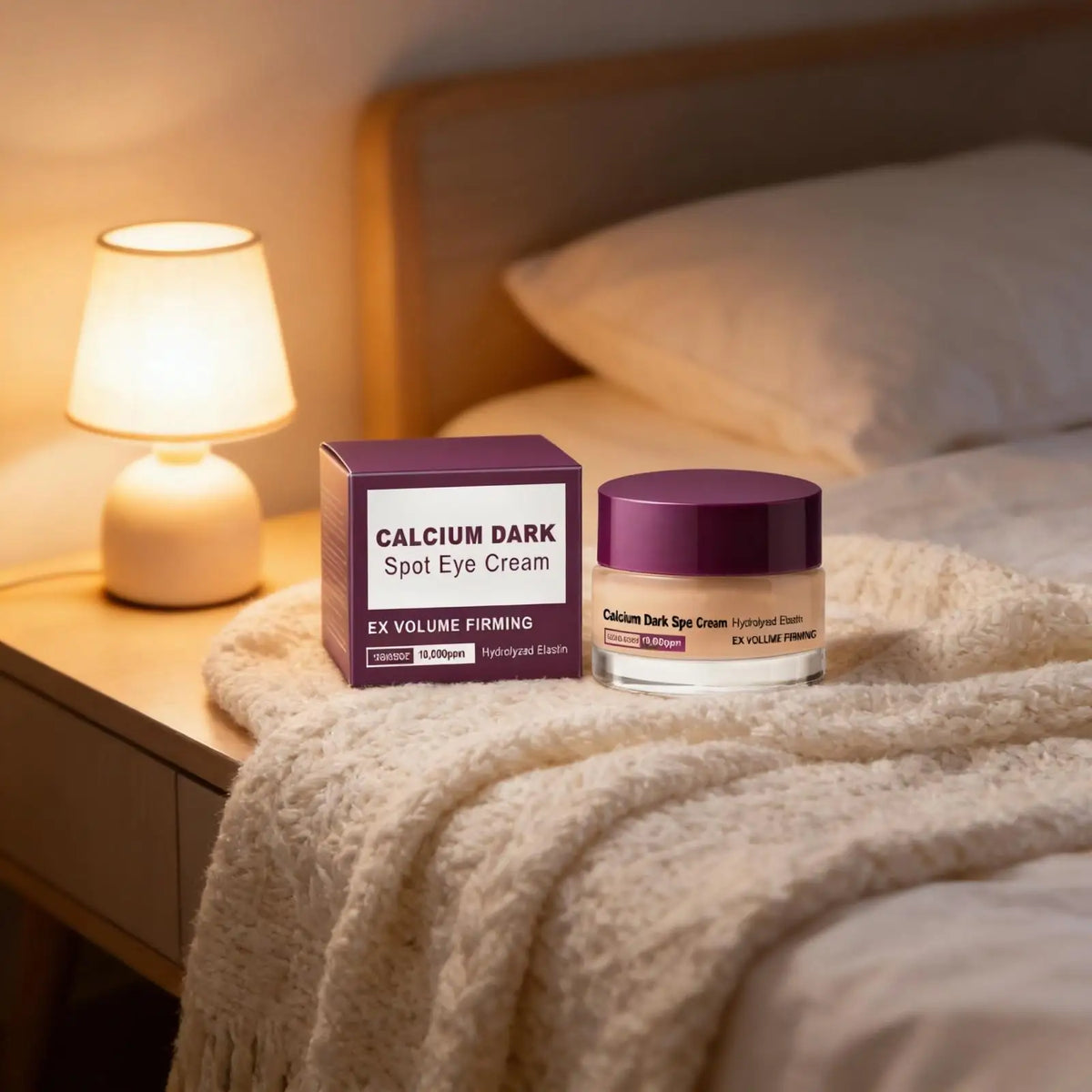 Calcium Dark Spot Eye Cream Instant Firm Eye Bag Remover Tighten Skin Brightening Hydrolyzed Elastin Anti-Wrinkle Eye Cream 15g