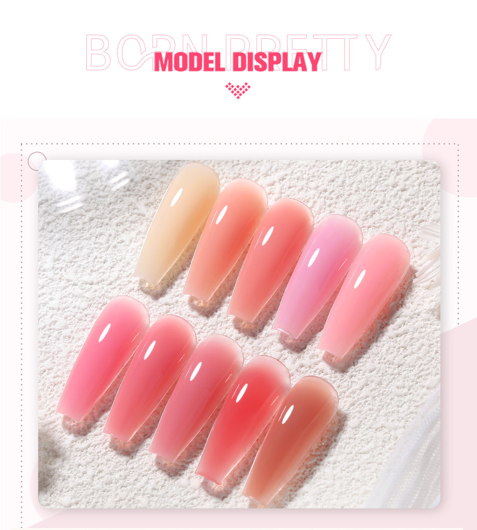 BORN PRETTY 30ml Acrylic Gel For Nail Extension Nude Clear White Color Quick Building Prolong Manicure Nail Art Hard Gel Varnish