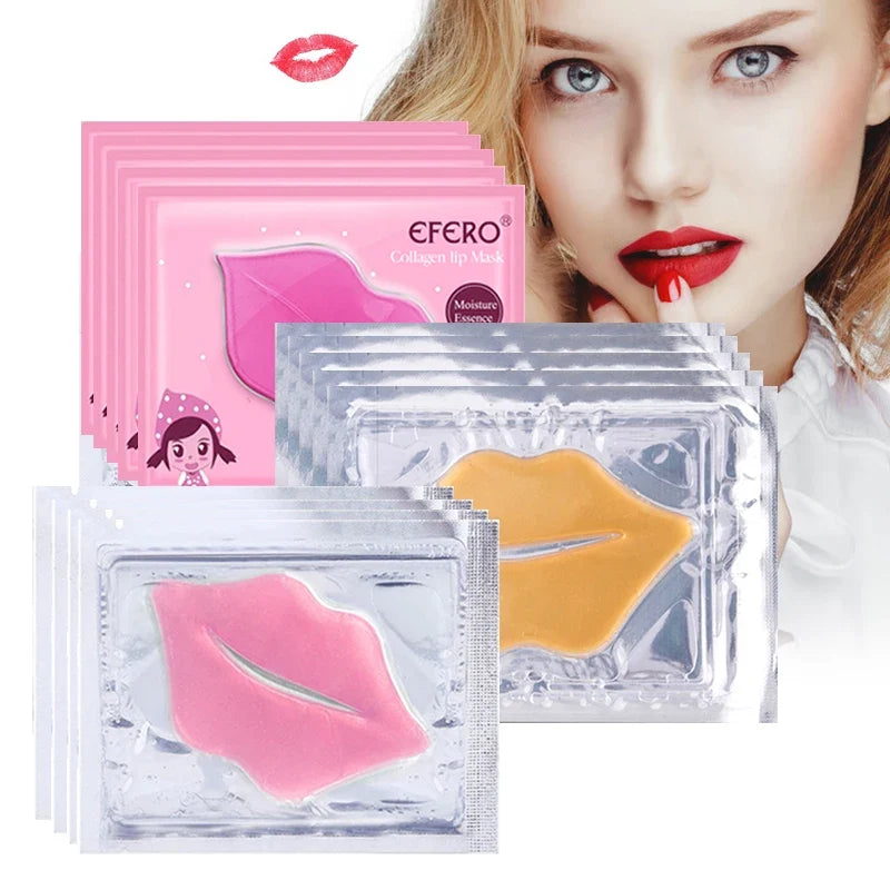 30PCS Collagen Crystal Lip Mask Gel Patches Moisturizing Hydrating Repair Lines Lips Plumper Pad Lip Care Enhancement Lip Mask