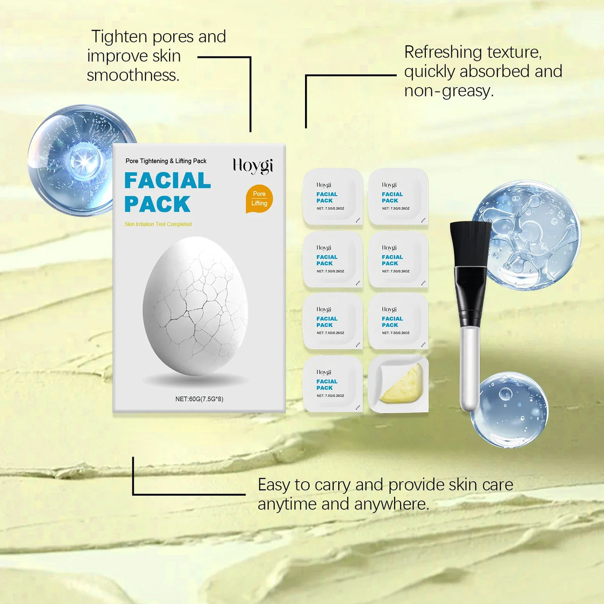 Hoygi 2025 New Zombie Facial Mask Skin Care Wash Off Face Mask Hydrating Skincare For Smooth Repair Pore Tightening Lifting