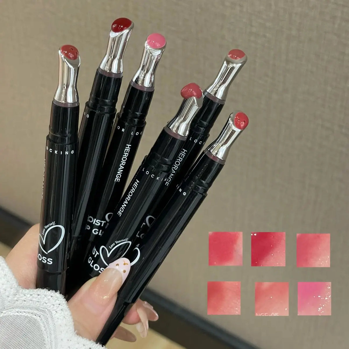 Herorange Hydrating Glossy Lip Gloss Long Lasting Brightening Create Plump Lips for Daily Date