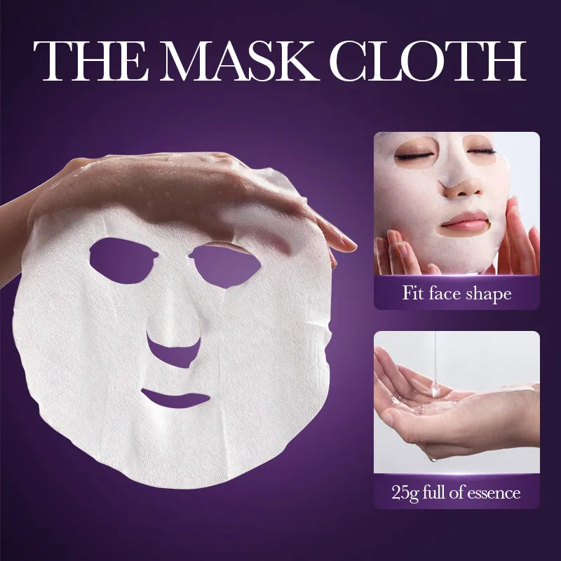 10pcs Vitamin C Niacinamide Retinol Face Mask Anti Wrinkle Moisturizing Brightening Firming Hydrating Facial Masks Skin Care
