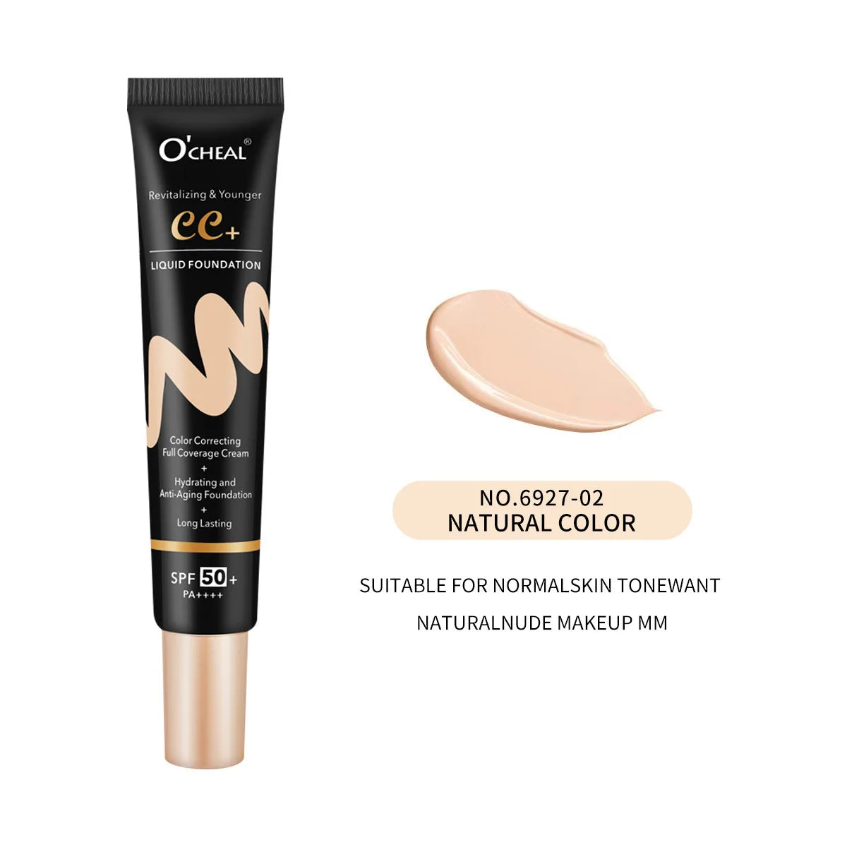 BB Cream SPF50 PA Plus Foundation Waterproof Long Lasting Brightening Primer Sunscreen Makeup Base Cosmetics For Women