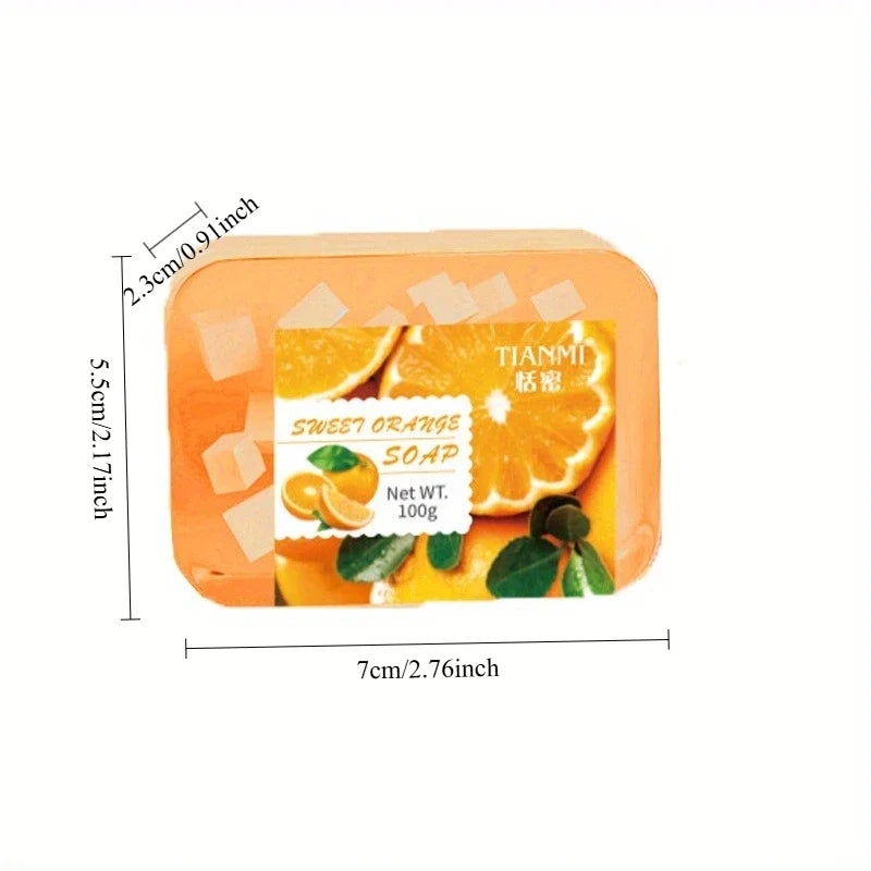 6 Sets of Fruit Flavored Handmade Soap, with 6 Different Flavors to Choose From, Including Sweet Orange, Blueberry, Kiwi, Etc.