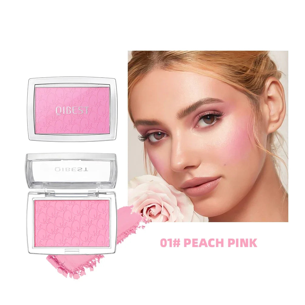 Embossed Powder Blush Peach Pink Coral Tint Makeup 3D Relief Blush Palette Brown Cheek Contour Rouge Cosmetics Face Brightens