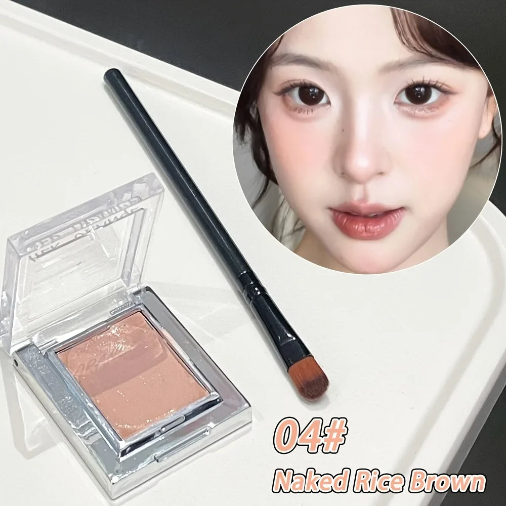 Herorange Misty Matte Cream Blush with Makeup Brush Set Low Saturation Matte Texture Brighten Skin Create Charming Makeup Looks