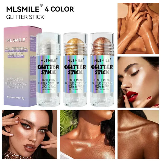 4 Colors Brighten Highlighter Bar Cosmetics Face Contour Bronzer Shimmer Highlighter Stick Body Highlighter Beauty Makeup